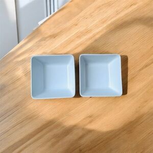 The Pampered Chef White Square Serving Bowls